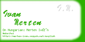 ivan merten business card